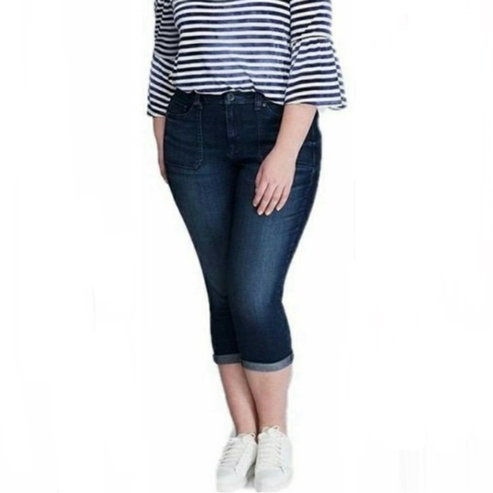 Lane Bryant Dark Indigo Cropped Jeans